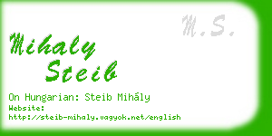 mihaly steib business card